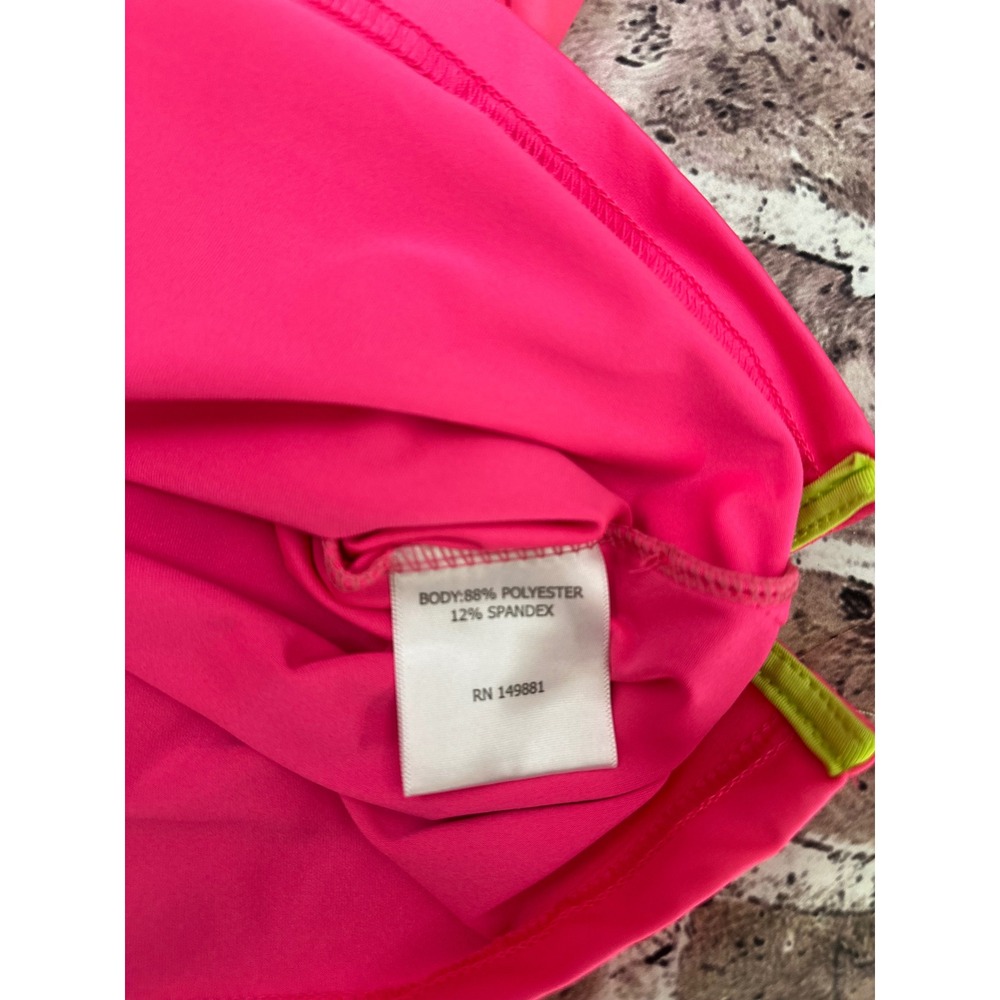 Birdies and Bows Womens Pink Lime Green Ruffle Golf Polo and Shorts Set Small - Picture 14 of 16